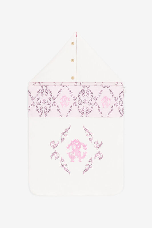 JU RC Monogram And Filigree-Print Baby Nest Pink RJT804-JD001
