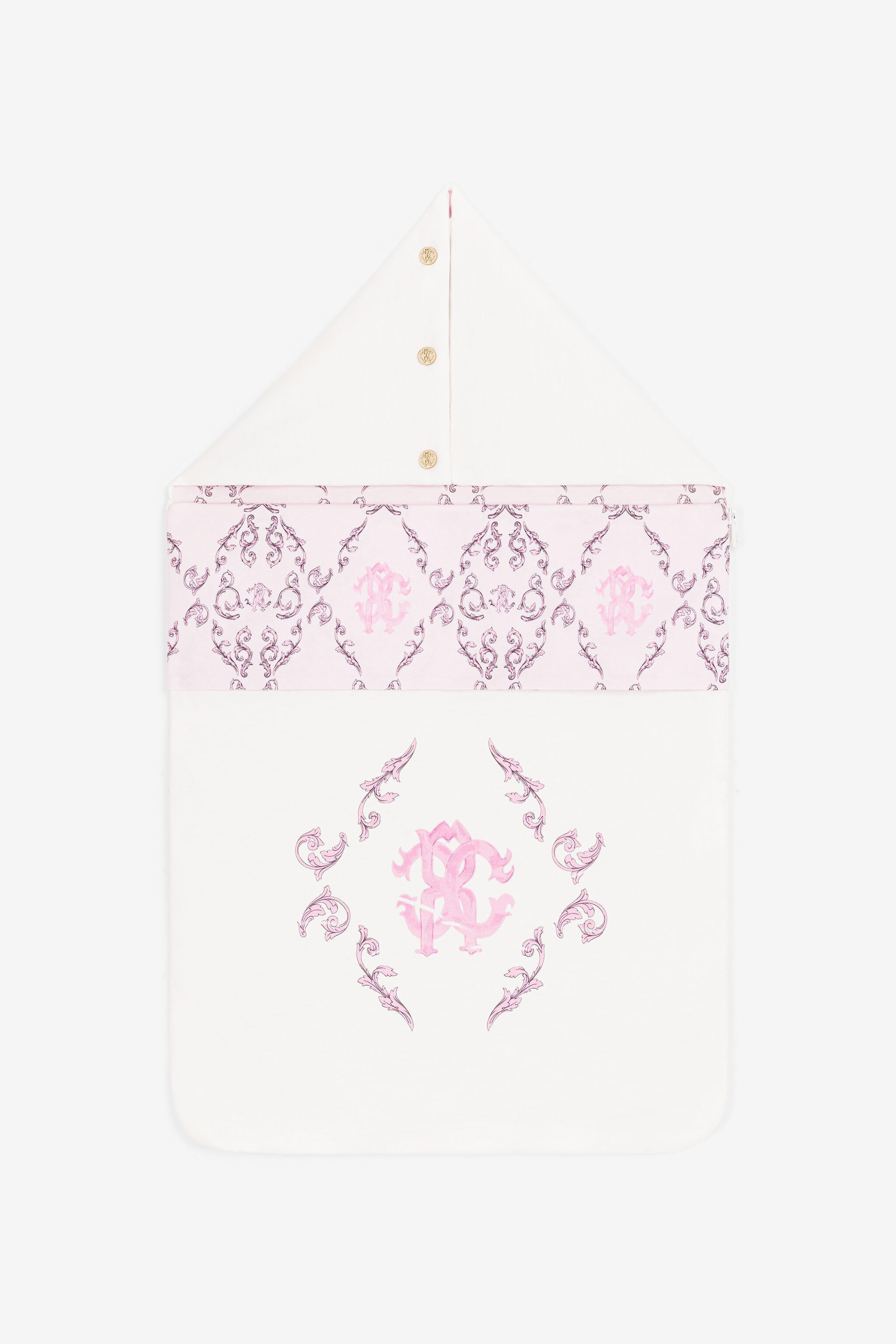 JU RC Monogram And Filigree-Print Baby Nest Pink RJT804-JD001