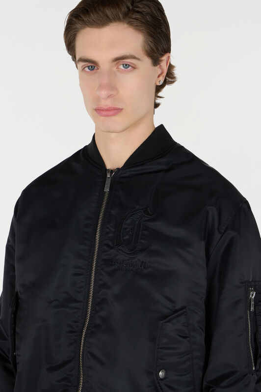 JC Bomber Jacket With JC Monogram JC Bomber Jacket With JC Monogram Black TFT066-TF090