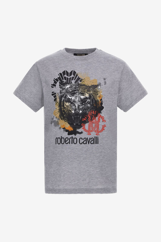RC T-shirt with Jaguar logo and print Gray NOT60A-JD016