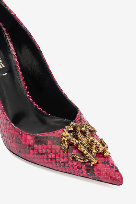 RC Décolleté Con Stampa Python E Monogram Mirror Snake Fucsia UKS011-PZP02
