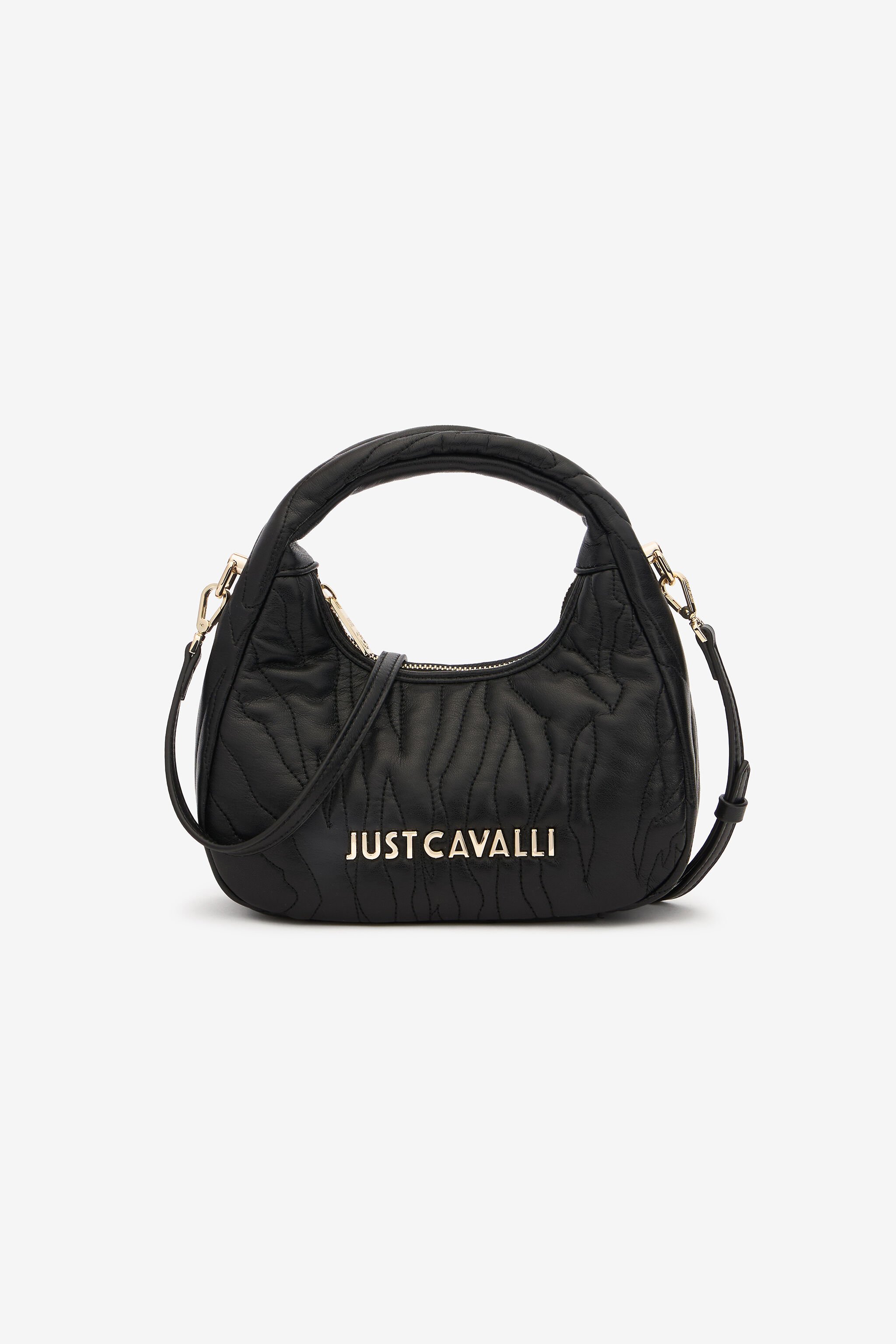 JC Sac Hobo Surpiqué Avec Logo Noir UFB069-UF438