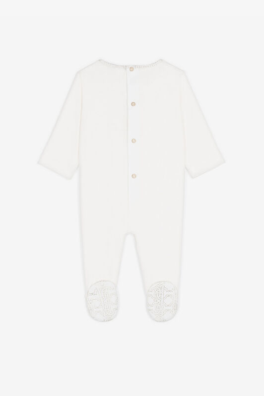 JU RC Monogram Cotton Babygrow Set White RJT850-JD001