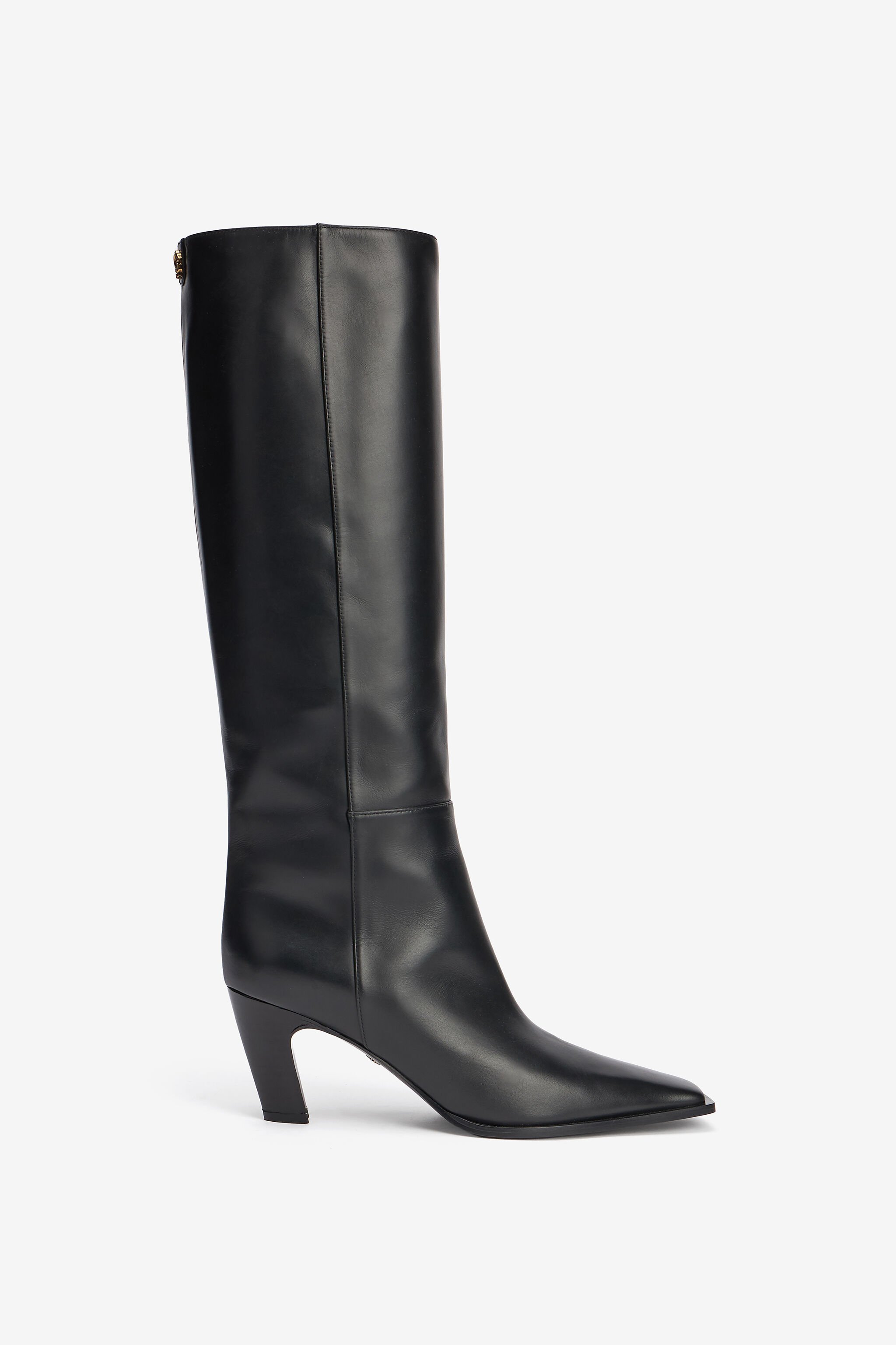 RC Bottes En Cuir Avec Monogramme Mirror Snake Noir TKS011-PZ590