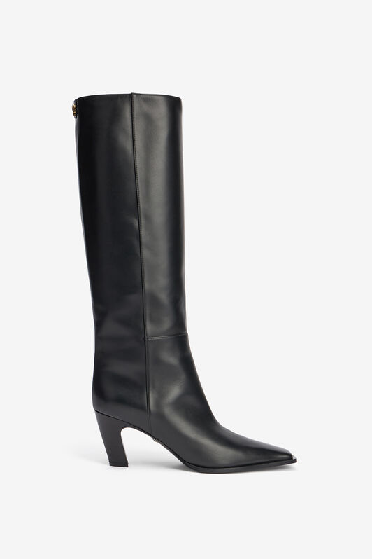 RC Bottes En Cuir Avec Monogramme Mirror Snake RC Bottes En Cuir Avec Monogramme Mirror Snake Noir TKS011-PZ590