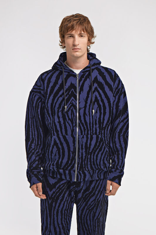 RC Zebra print Sweatshirt Dark blue TRT69F-CF050