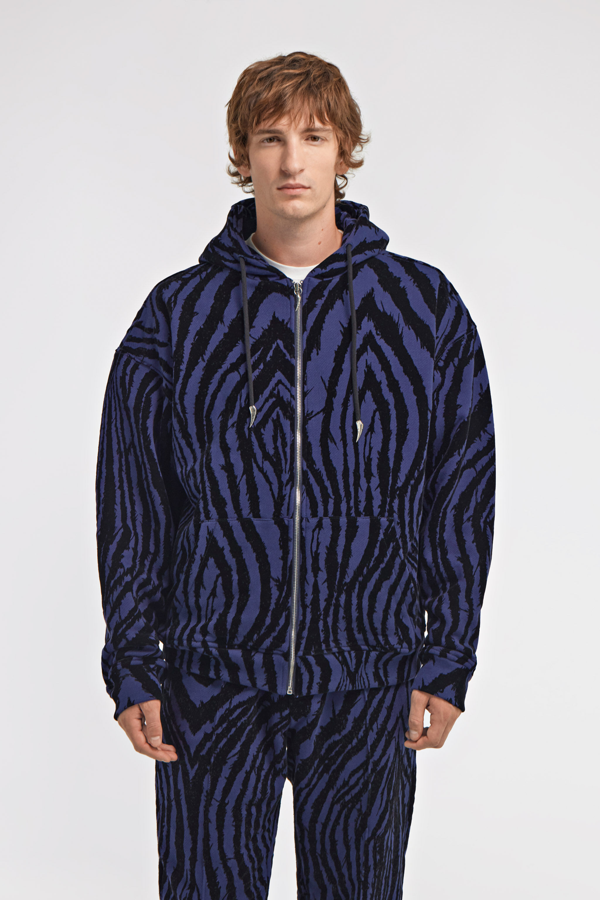 RC Zebra print Sweatshirt Dark blue TRT69F-CF050