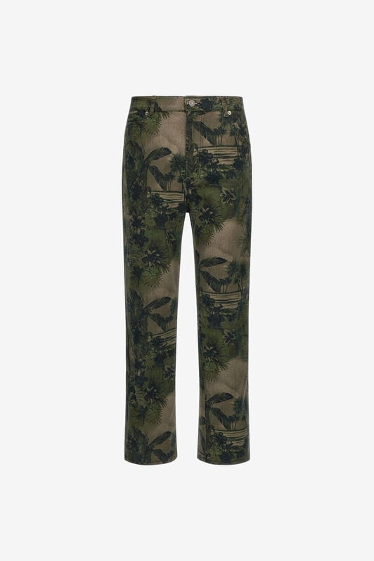 RC Pants with Hawaii Green print Dark green SRJ210-4NI84