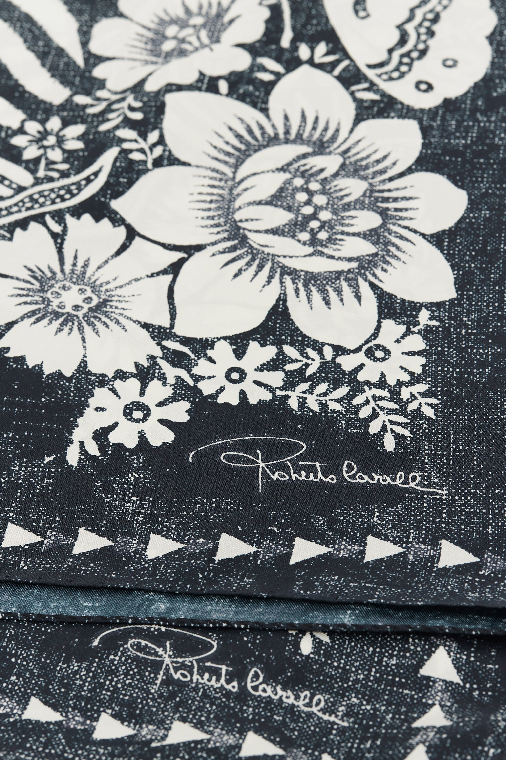 RC Scarf with Zebra Pattern and Mirror Snake Monogram Blue TALR54-IR071