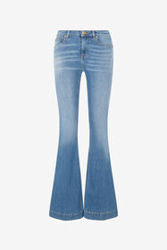 ${brand} Flared Jeans With Mirror Snake Monogram ${colorDescription} ${masterID}