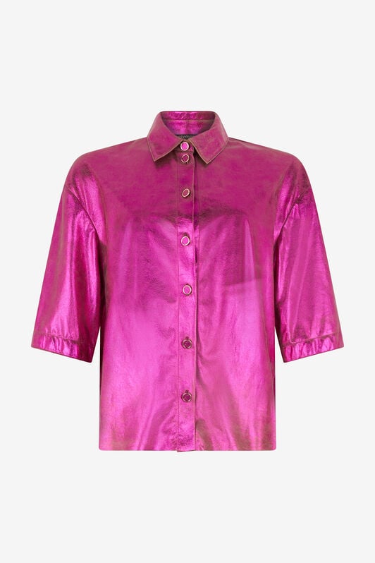 RC Shiny Lurex Shirt SAND/FUCHSIA WQP700-PC004