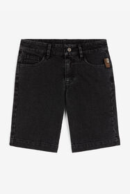 JU Short en jean à logo en métal Noir RJJ205-DS015