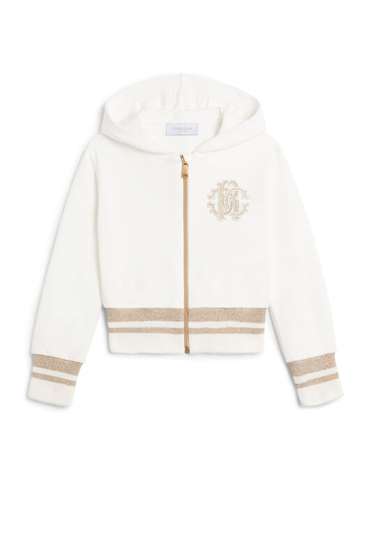 JU Felpa con Monogram RC MILKY WHITE JJT908-CF054