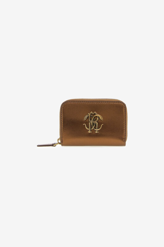 RC Small wallet with Monogram RC and zip Bronze SKA003-PN199