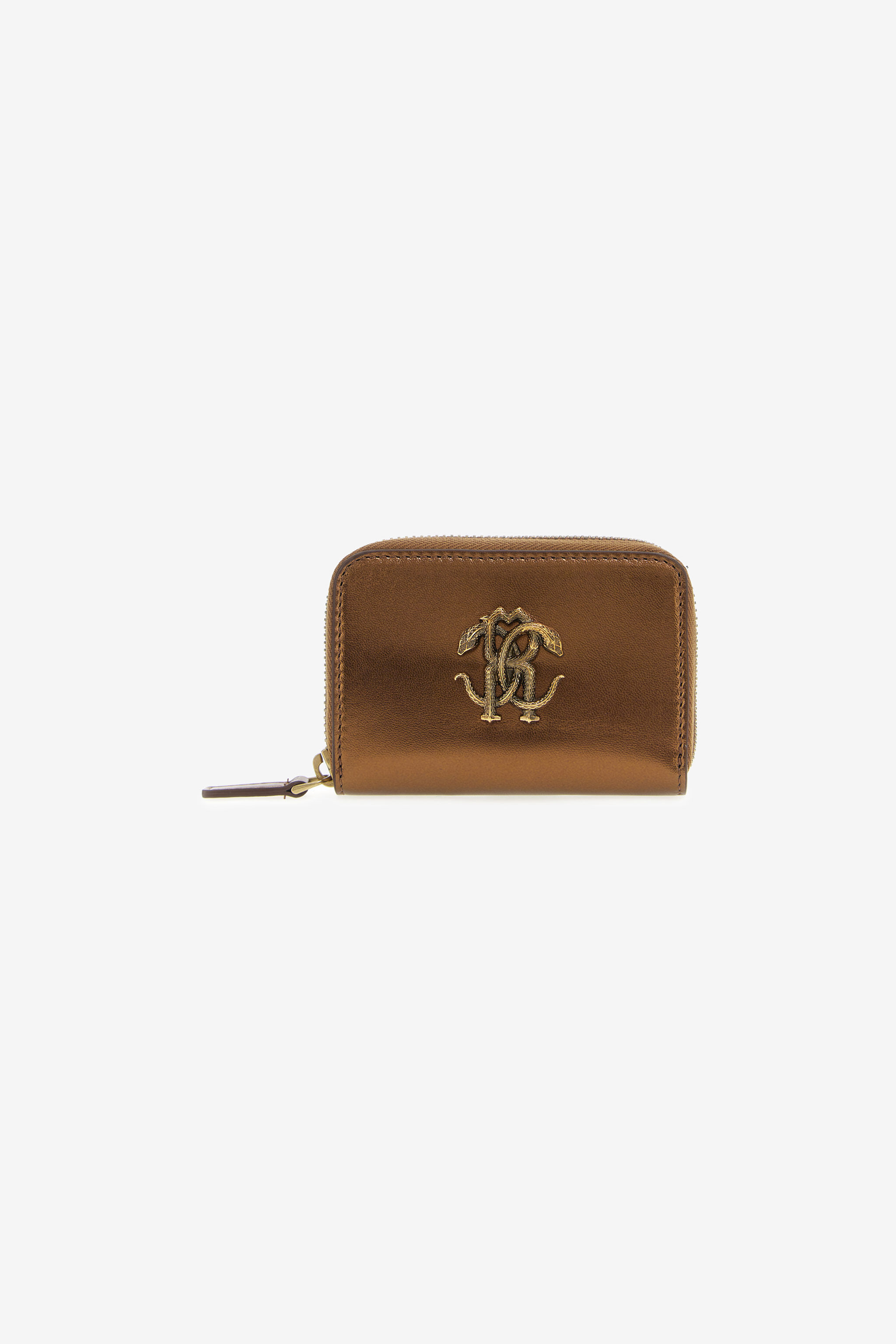 RC Small wallet with Monogram RC and zip Bronze SKA003-PN199