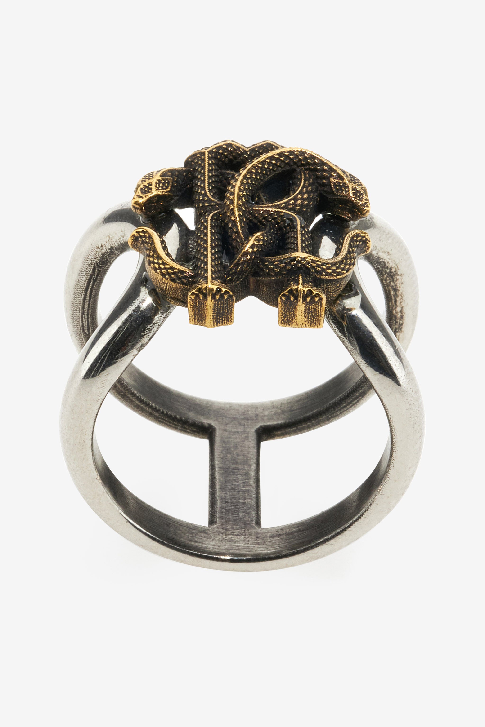 RC Ring with Monogram RC Plata/Oro SRG007-AM258
