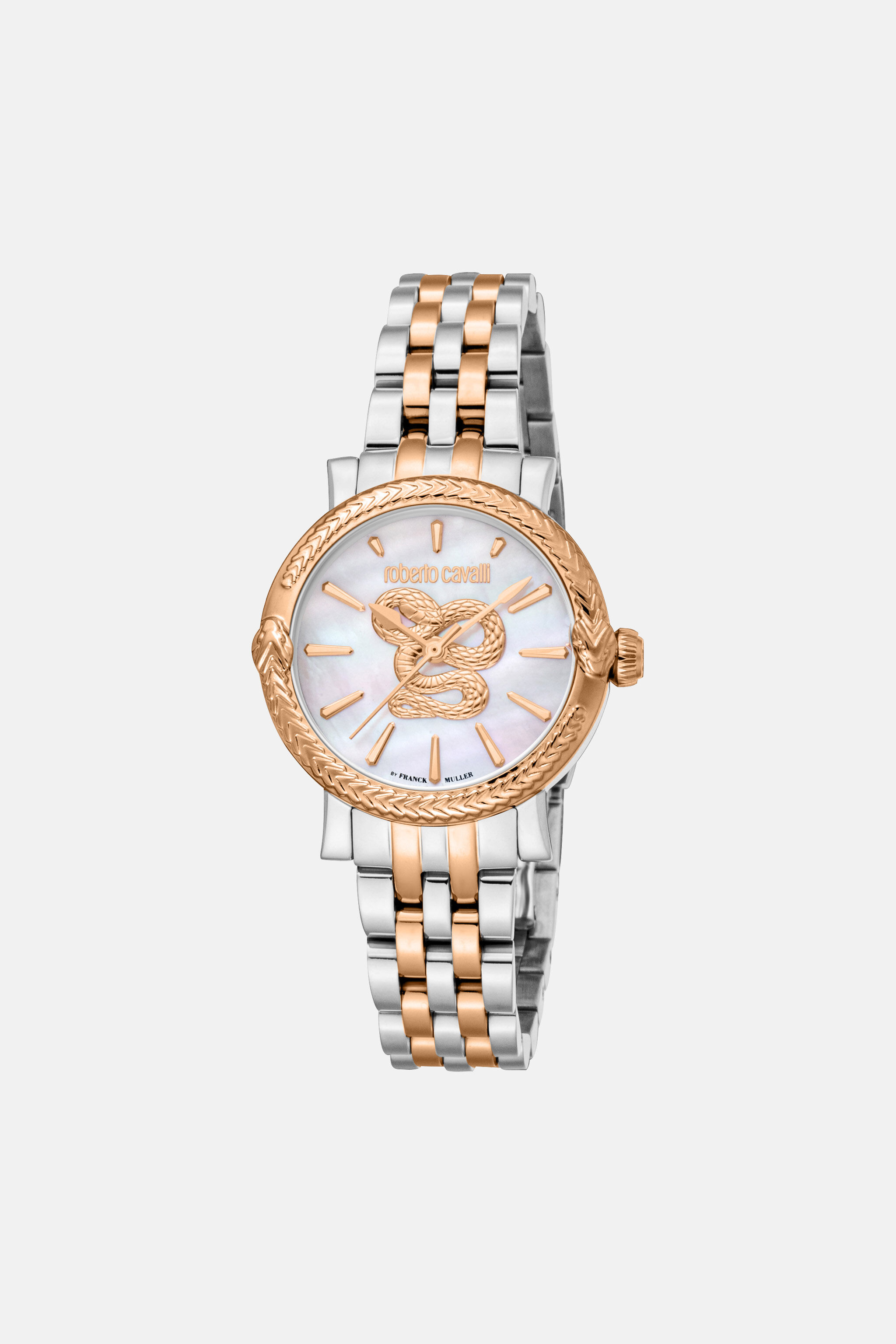 Roberto Cavalli by Franck Muller Snake watch in Silver/Rose gold