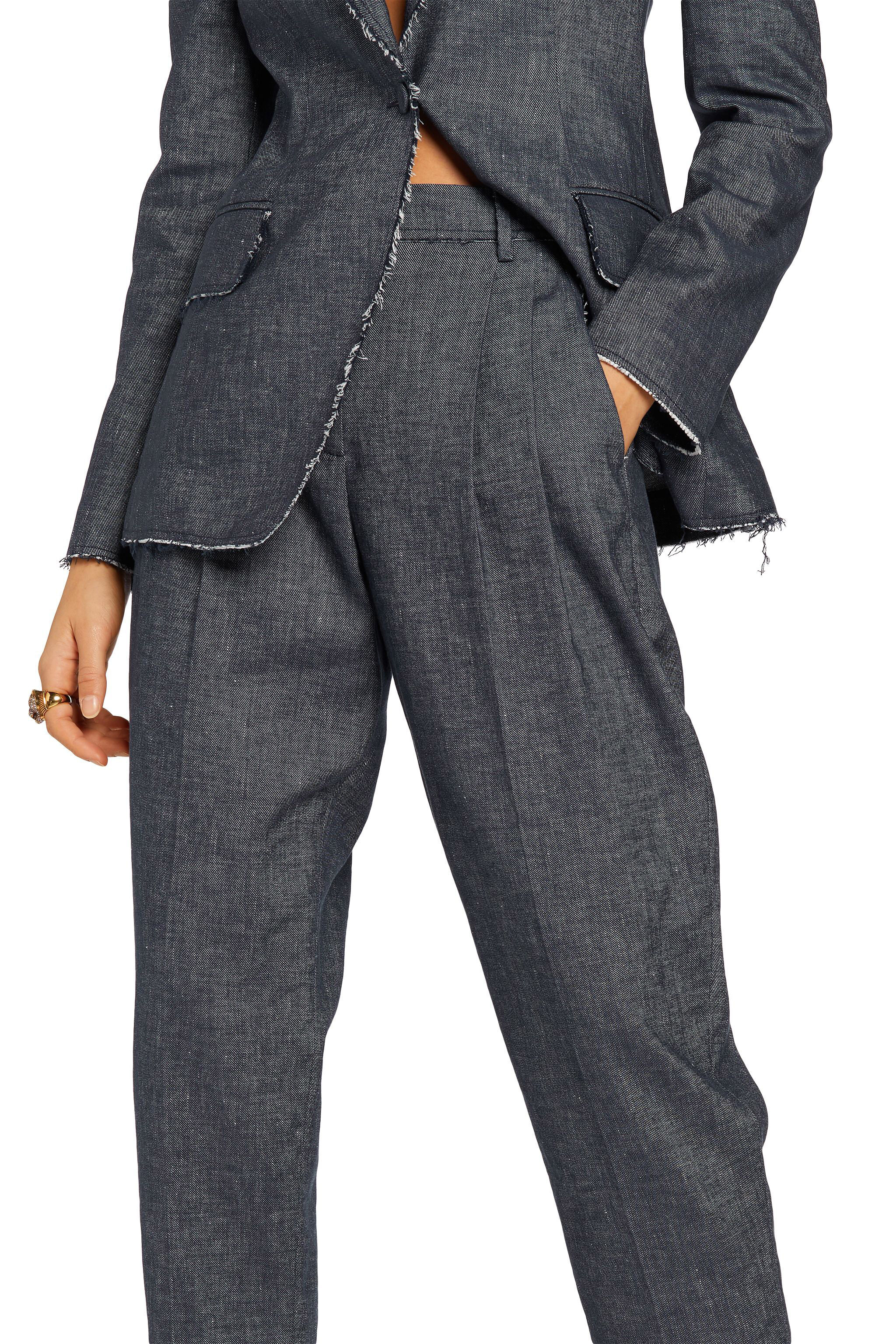 RC Pantaloni cropped effetto denim Blu scuro MQT201-CE048