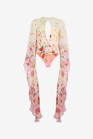 RC Costume Intero Miami Flowers GREEN/FUCHSIA WQW003-HVR32