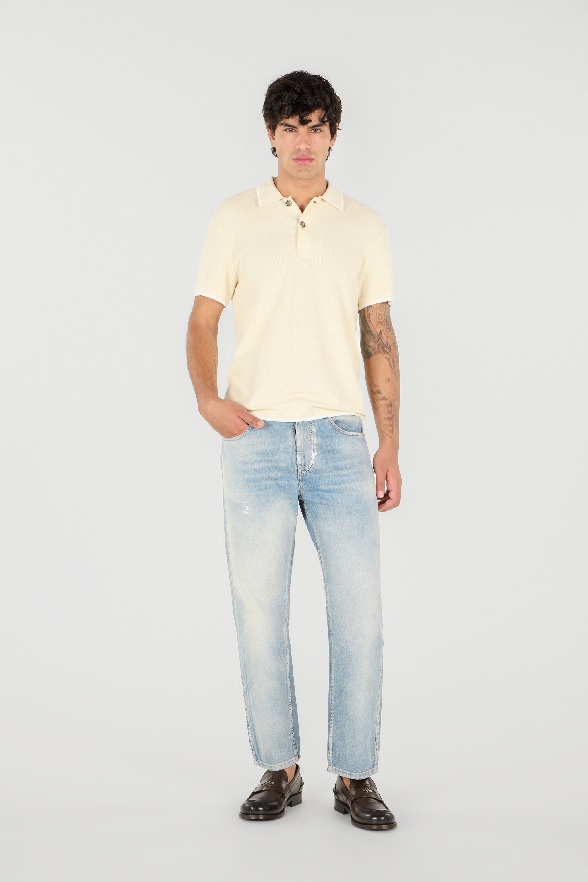 RC Man Cotton Trousers Bleu UMJ215-VT001