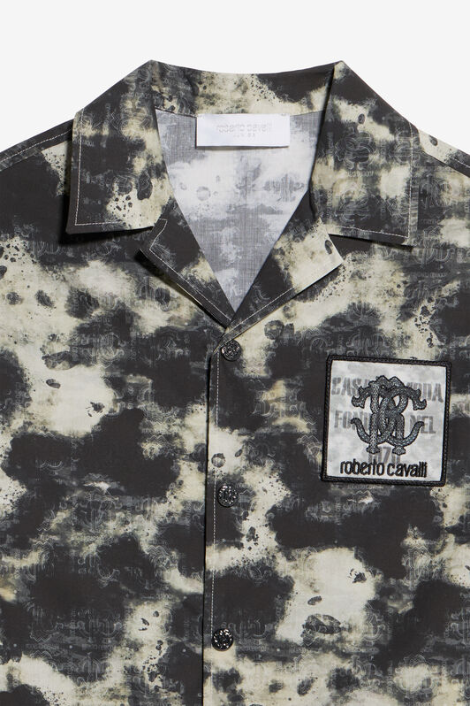 JU Baumwollhemd Mit Camouflage-Motiv CAMOU BLACK WJT70J-6SR15