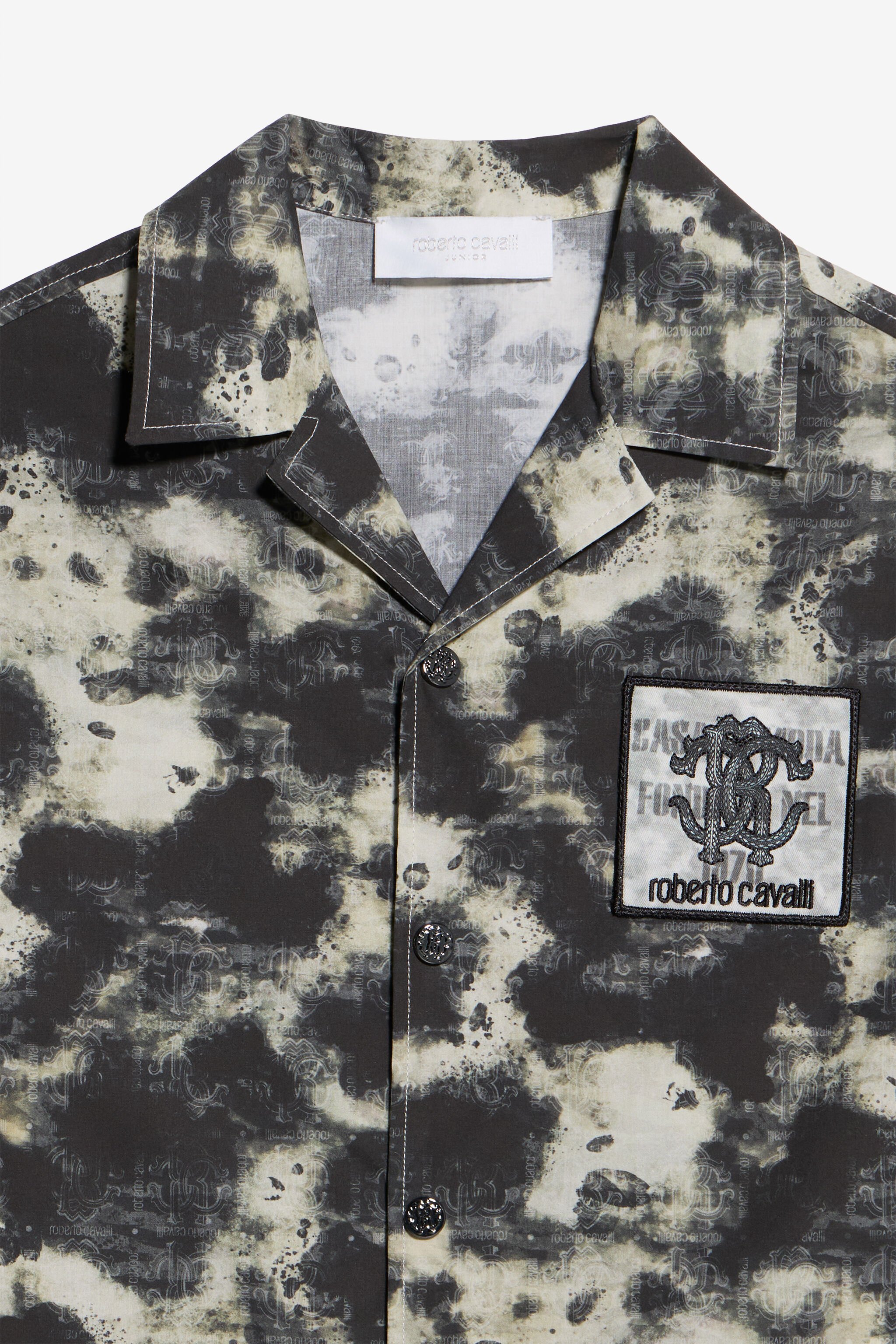 JU Baumwollhemd Mit Camouflage-Motiv CAMOU BLACK WJT70J-6SR15