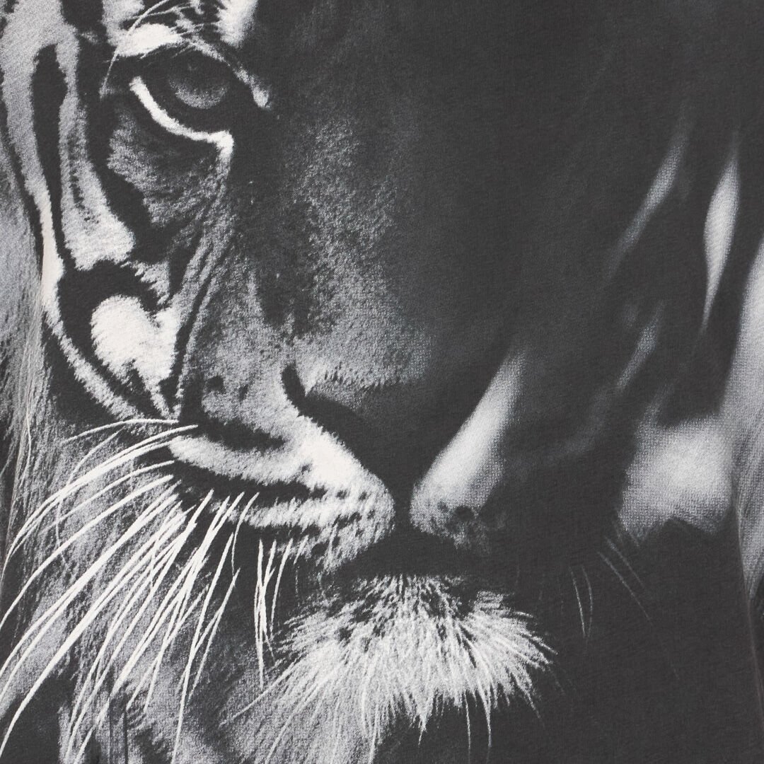 RC Tiger print T-shirt BLACK/WHITE OOT60H-JFO62