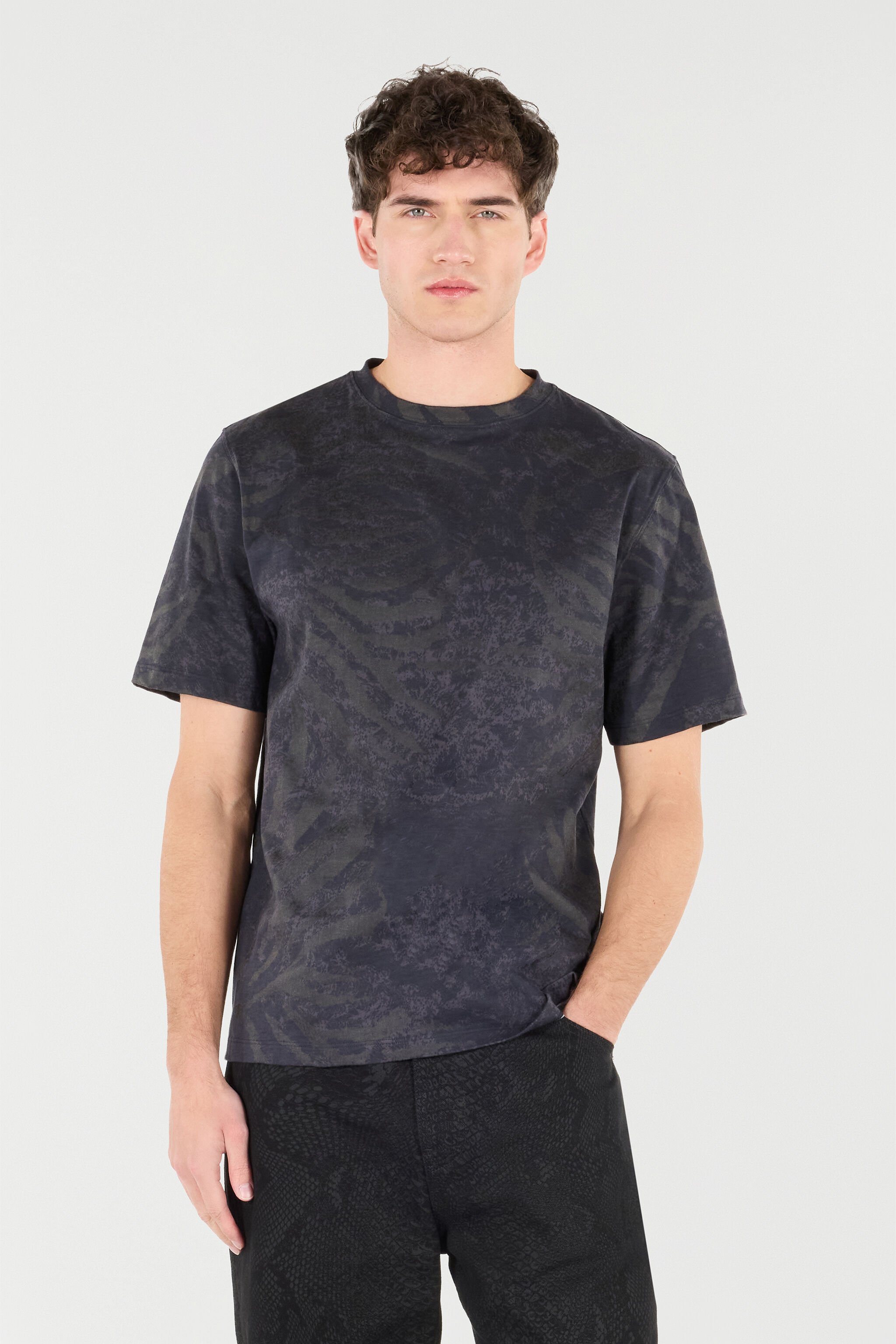 RC T-Shirt With Animal Print Dark gray URT61J-3PN55