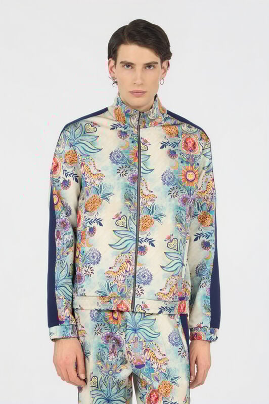 JC Sweatshirt mit Tropical Garden-Print 217 AZZURRO + 582 AR WFT108-WF138