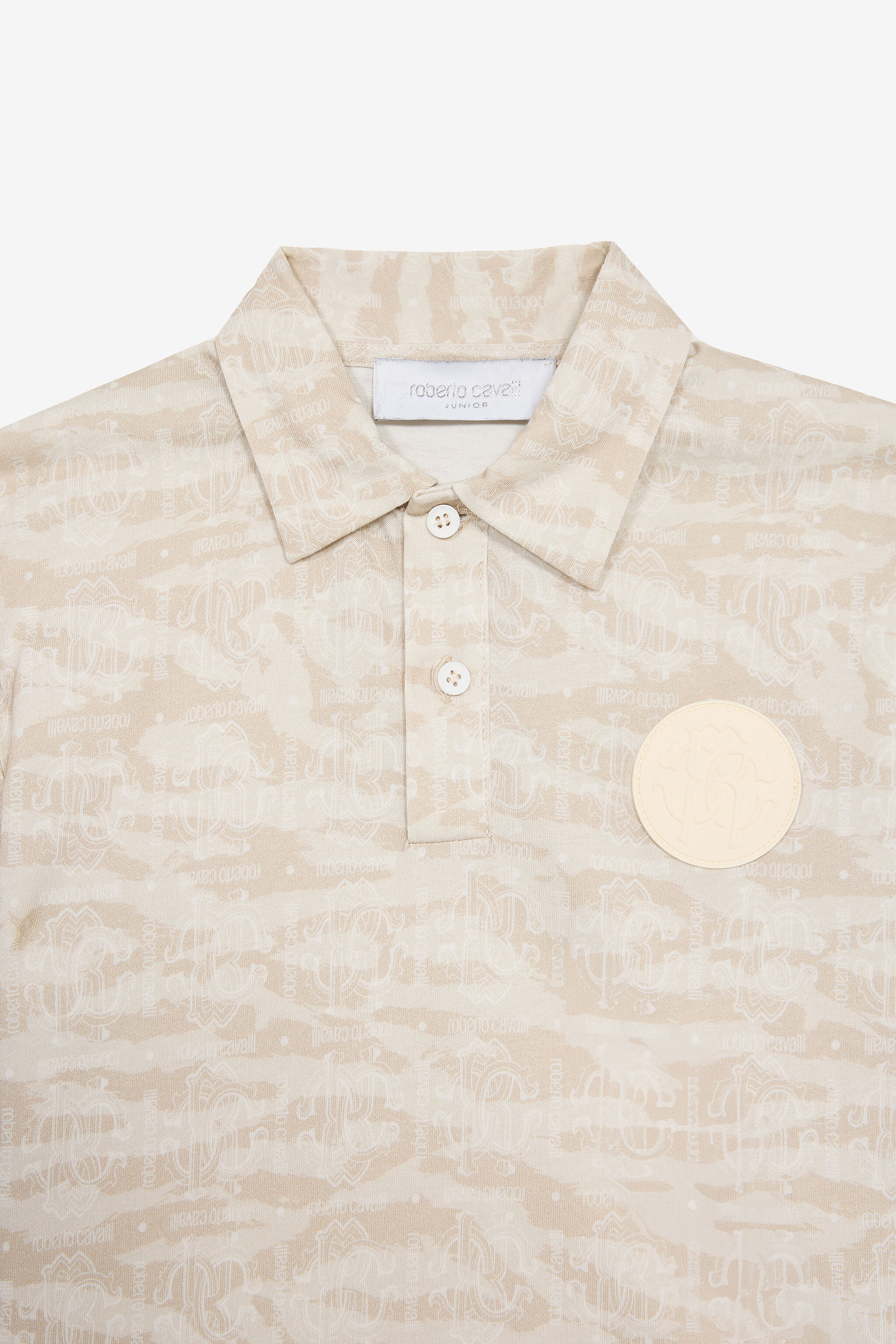 JU Polo Con Stampa Tiger Skin Avorio UJT64D-JFO44