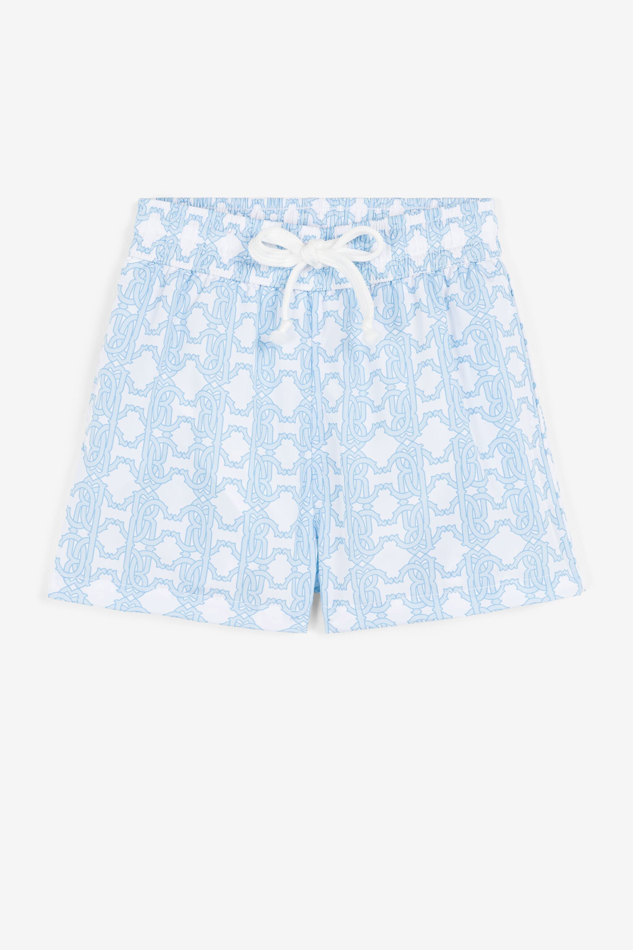 JU Badeshorts mit RC Monogramm-Print BABY BLUE QJH002-HVF66