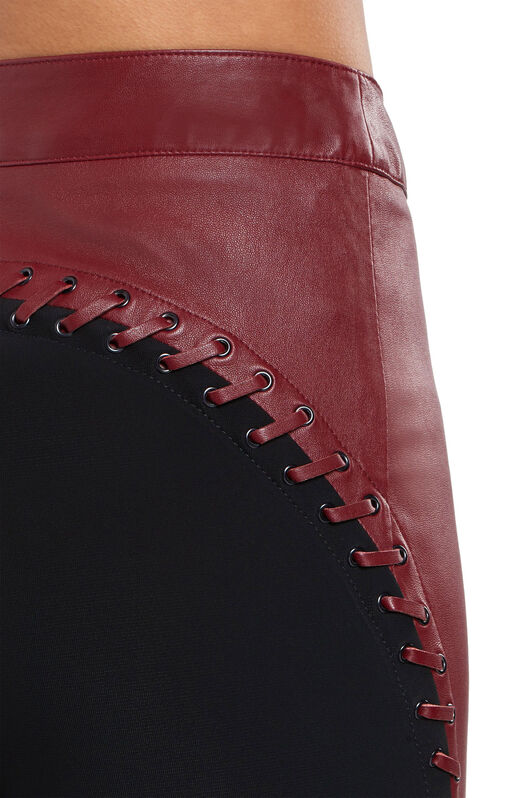 RC Oxblood Leather And Jersey Trousers RC Oxblood Leather And Jersey Trousers OXIBLOOD IQP205-PN086