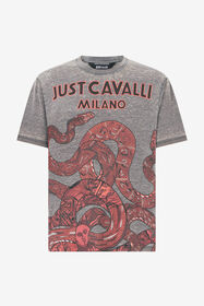 ${brand} T-Shirt With Logo And Snakes ${colorDescription} ${masterID}