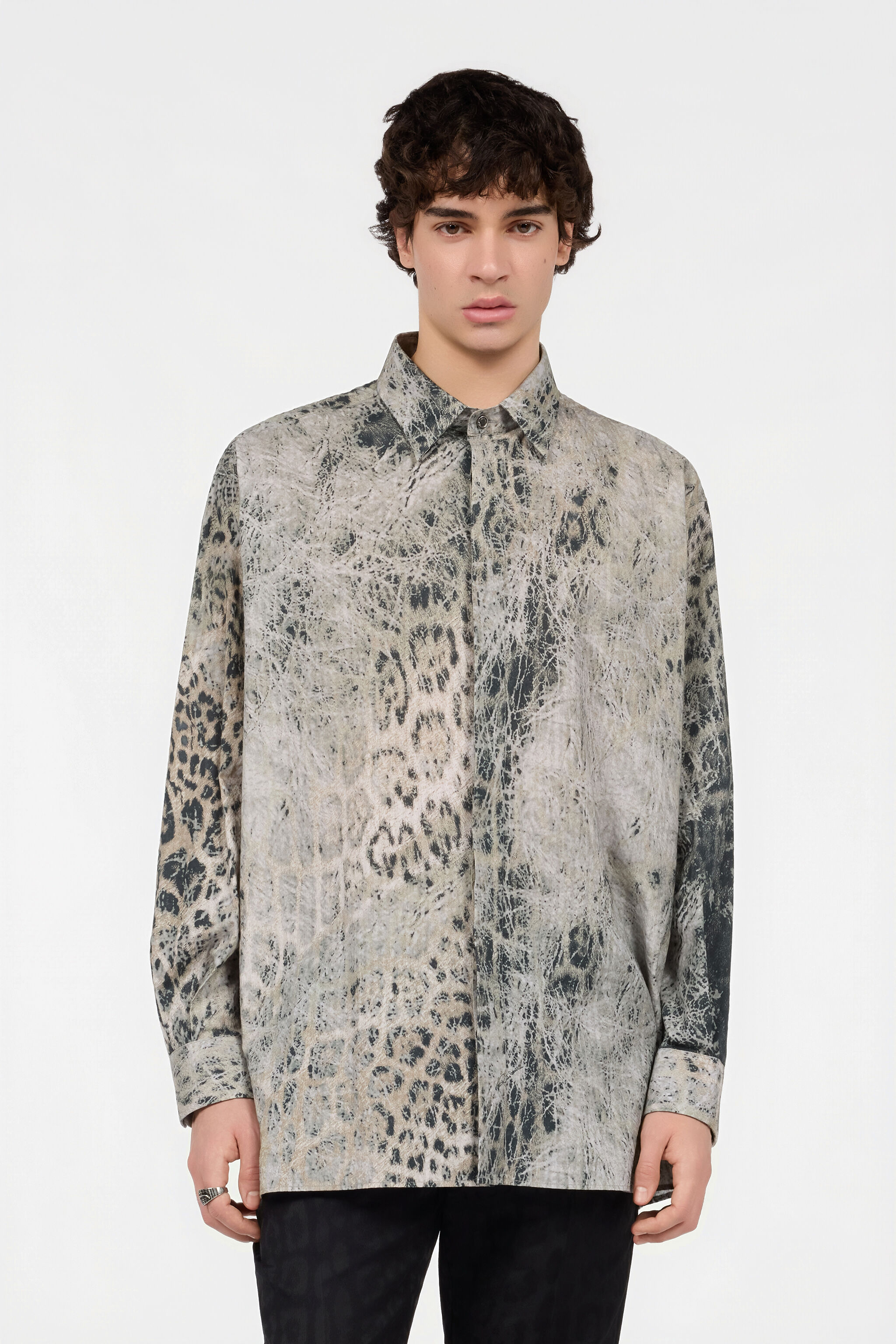 RC Camicia Stampa Jaguar RC Camicia Stampa Jaguar GREY/BLACK XNT720-CHR30