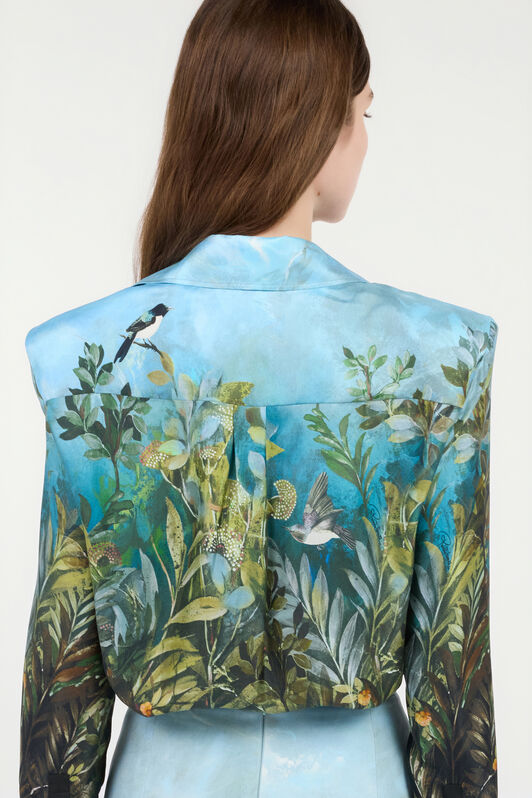 RC Seidenhemd mit Eden-Print OTTANIO VWT700-4QQ70