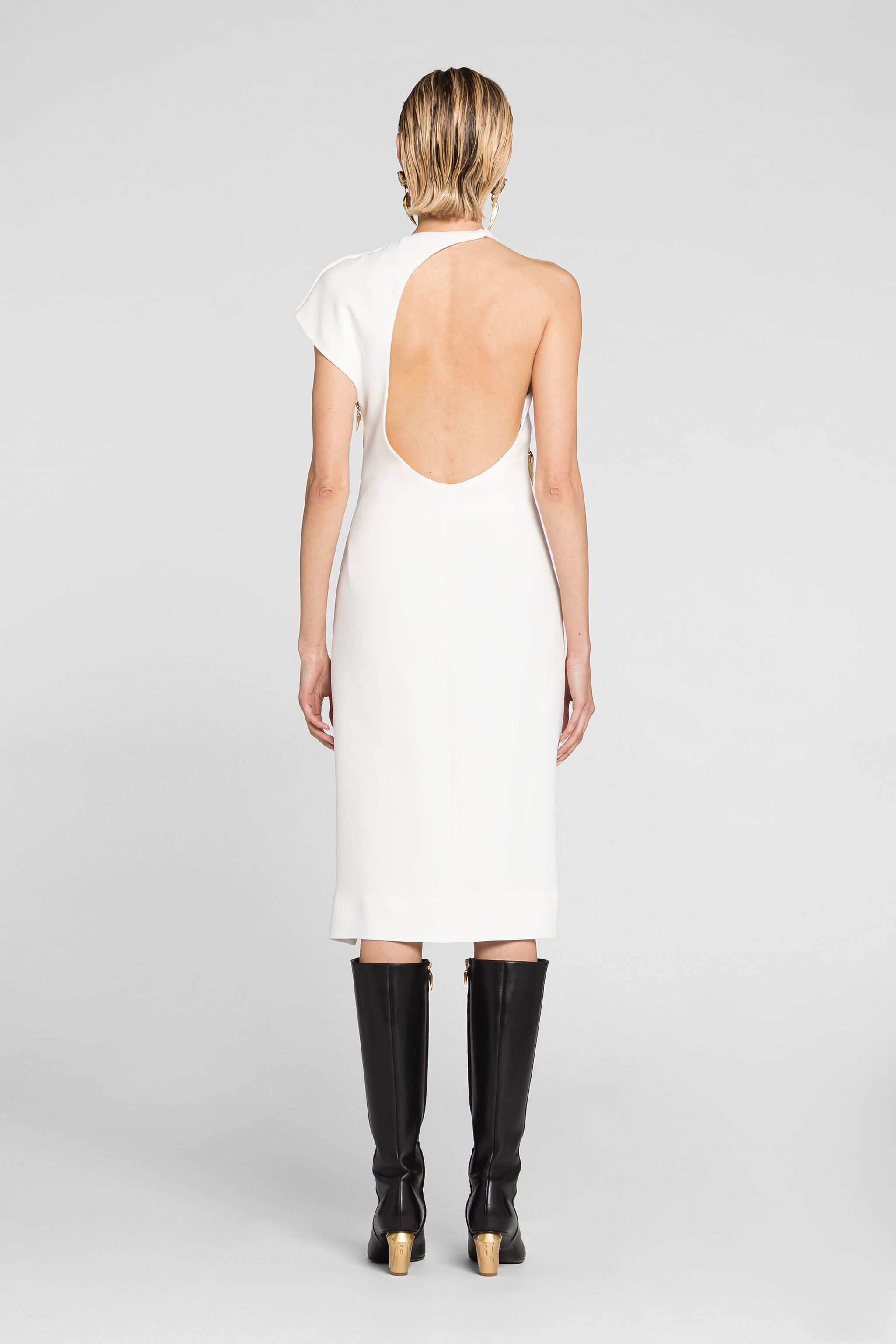RC Robe zippée asymétrique WHITE OQT102-HR005