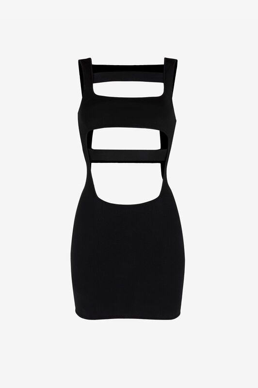 RC Cut-out detail mini dress Black QWM109-MG051