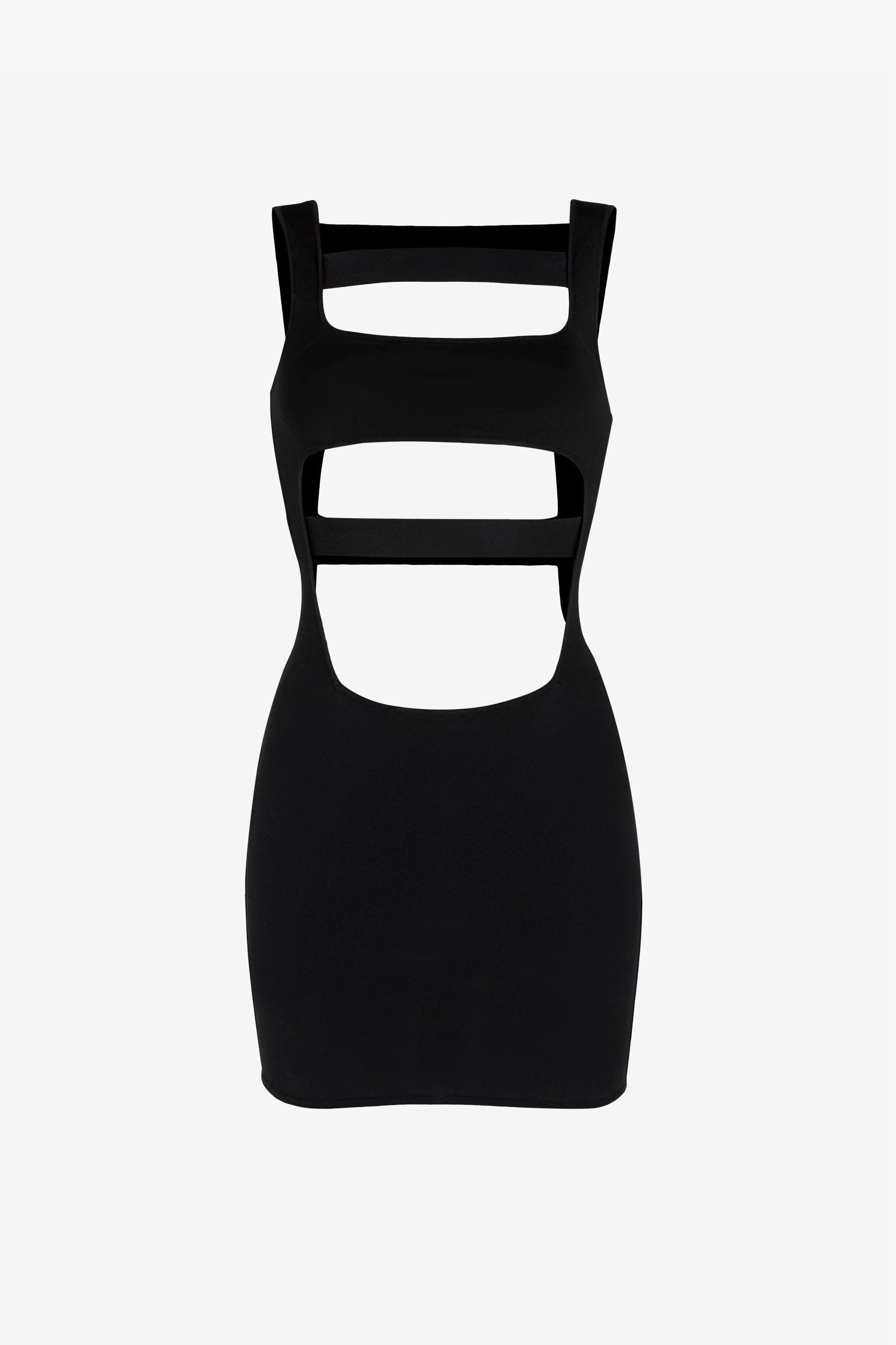 RC Cut-out detail mini dress Black QWM109-MG051