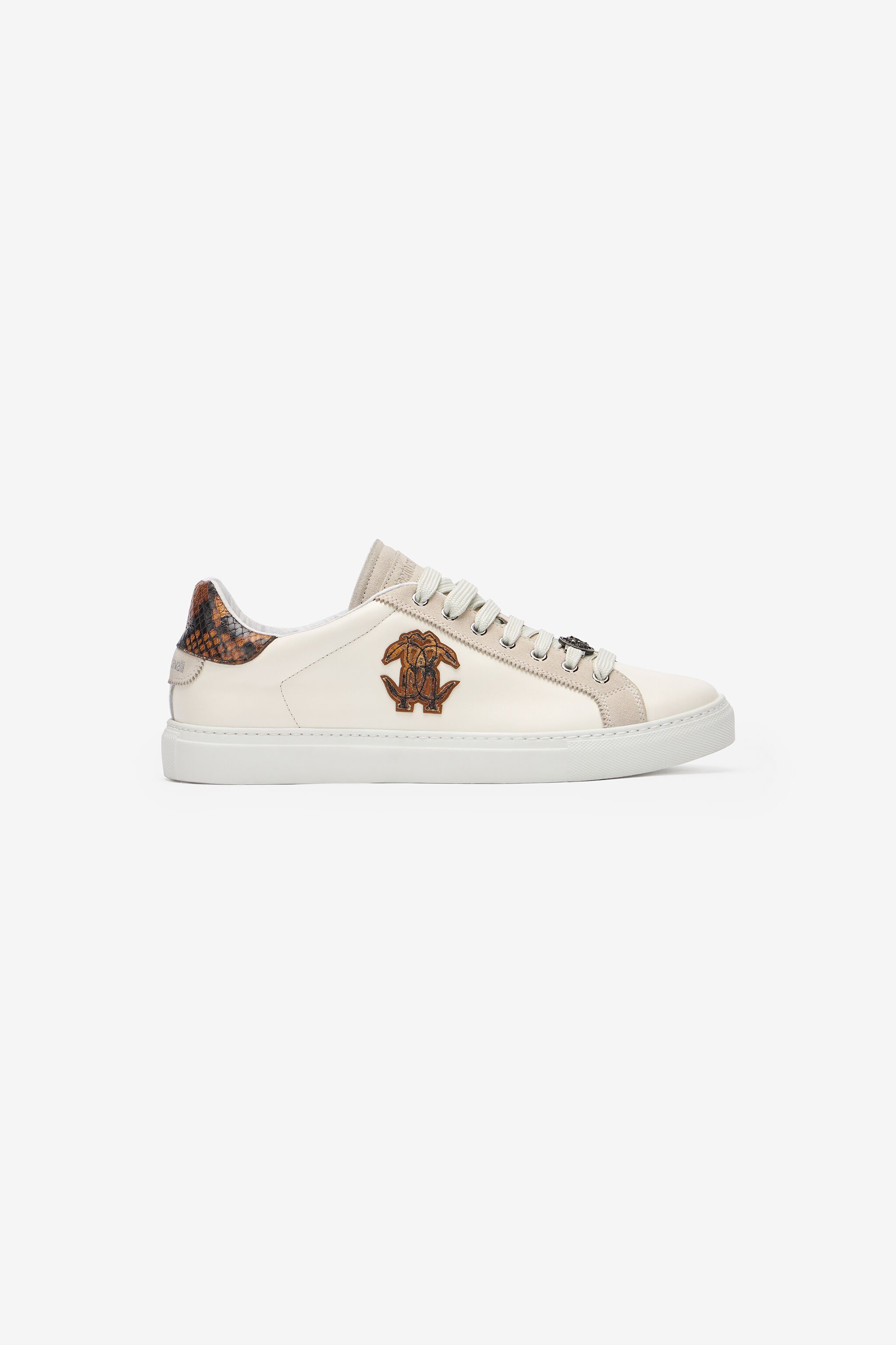 RC Sneakers Avec Python Et Écusson Au Dos Ivoire URS066-PZ590