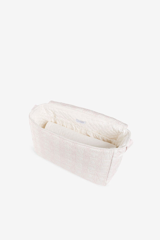 JU RC Monogram-Embroidered Changing Bag JU RC Monogram-Embroidered Changing Bag BABY ROSE PJB001-CSE21