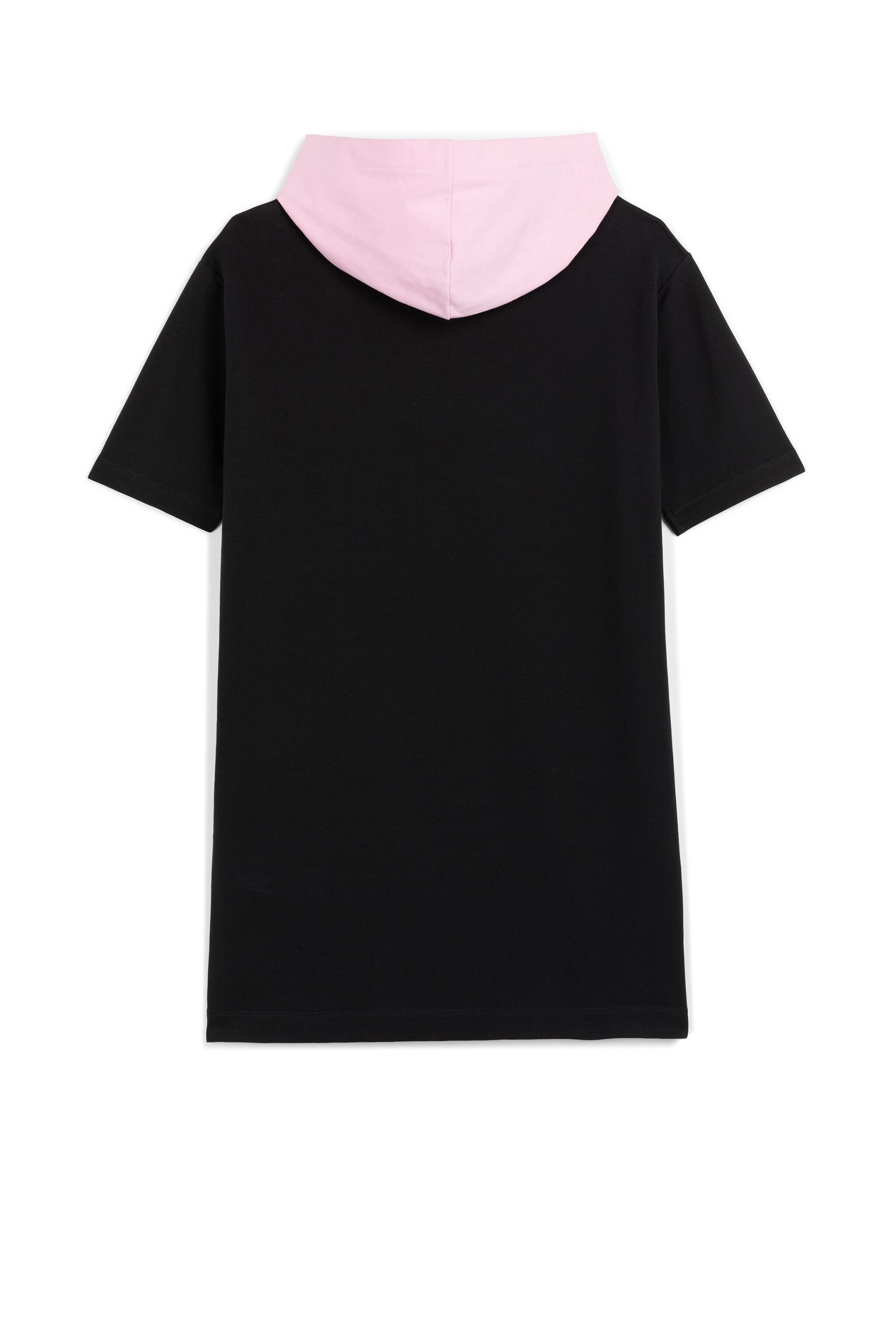 JU Crystal-Embellished Logo Dress BLACK KJT130-CF042