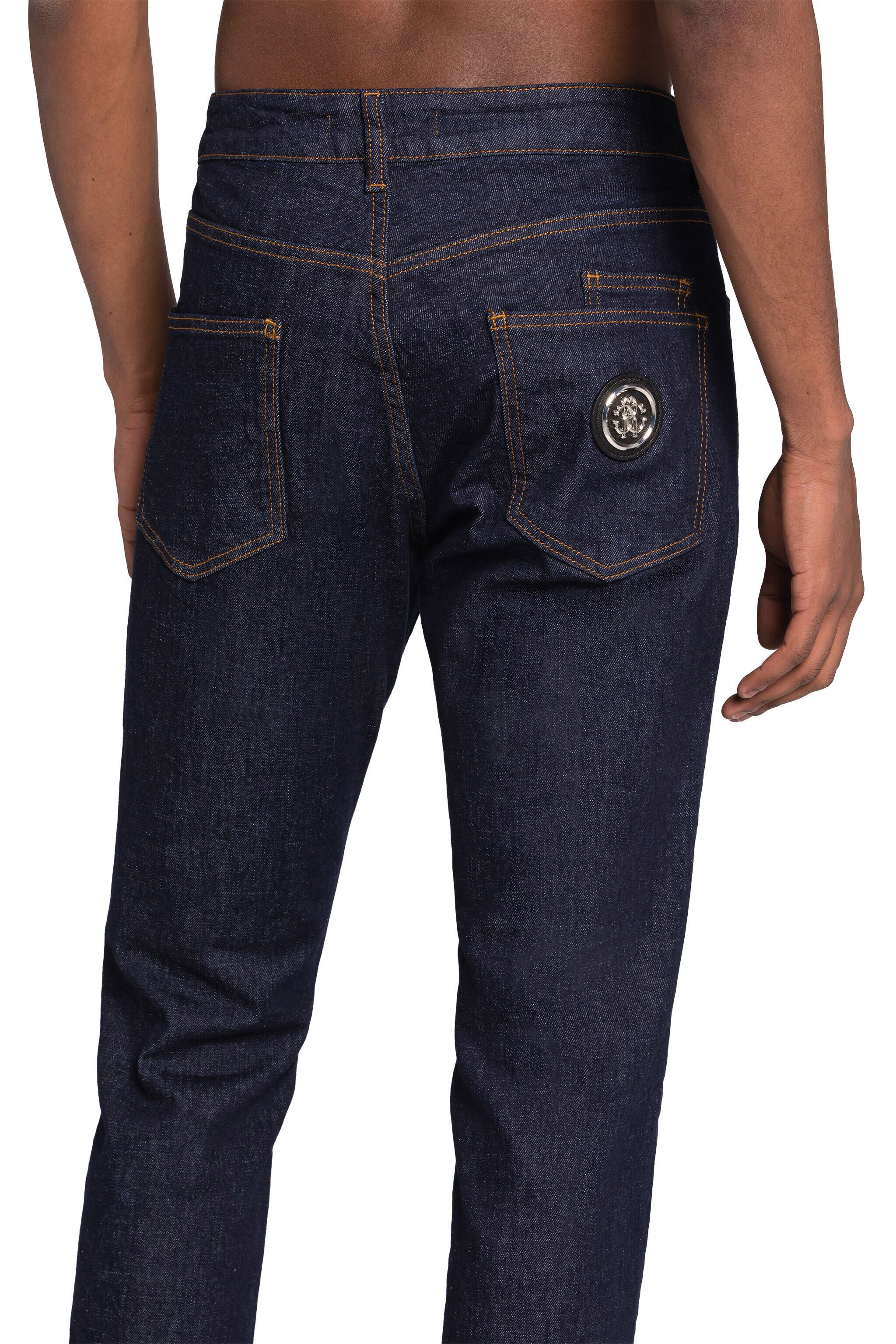 RC RC Monogram Slim-Leg Jeans Dunkelblau JSJ20L-DL009