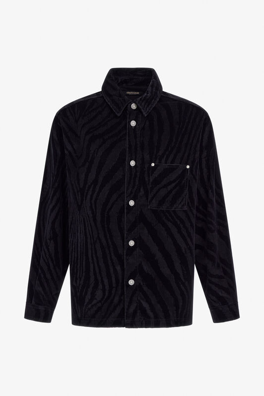 RC Zebra print Shirt Schwarz TRT775-VKB79