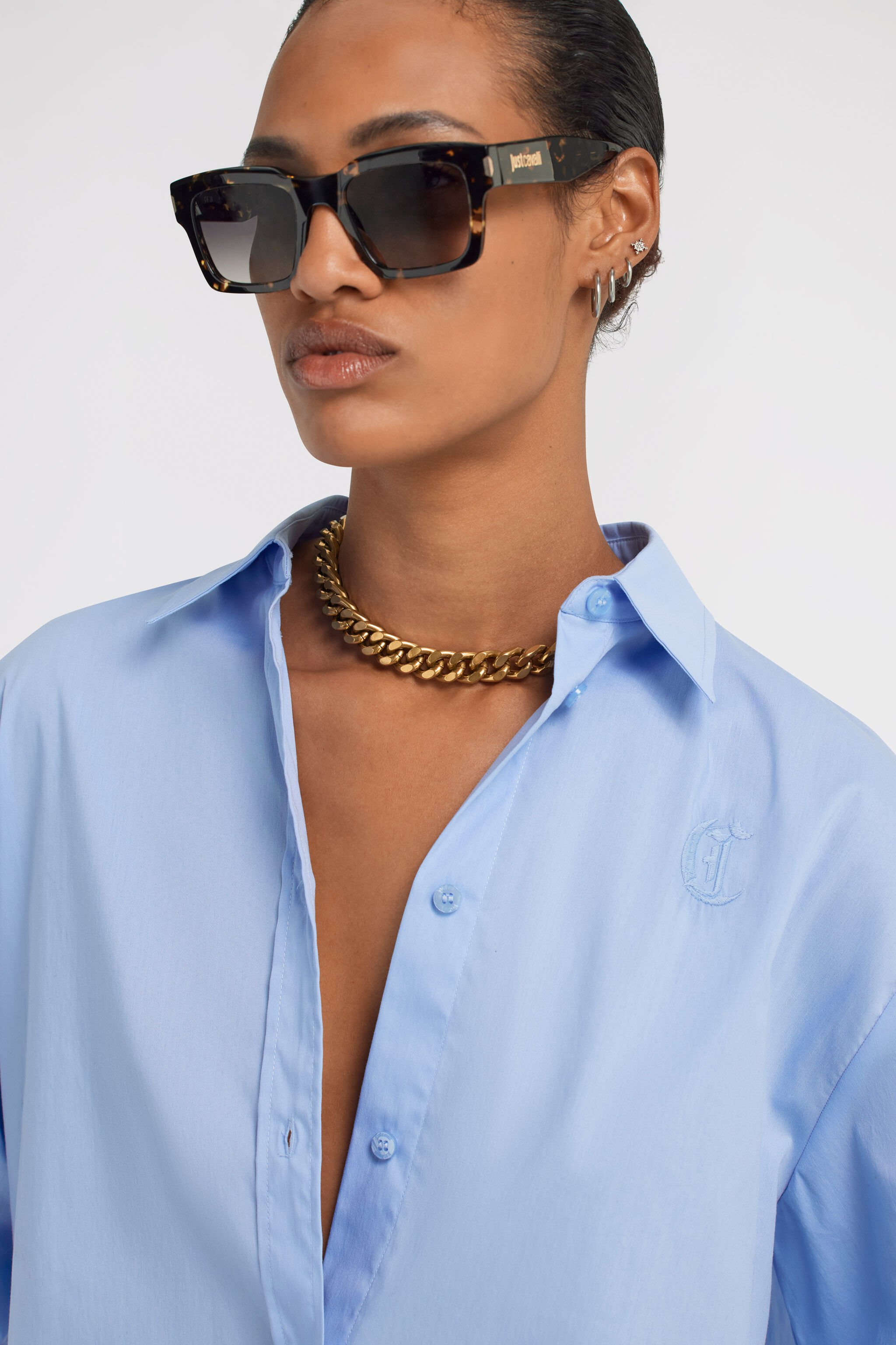JC Just Cavalli Shirt Light blue TFT127-TF192