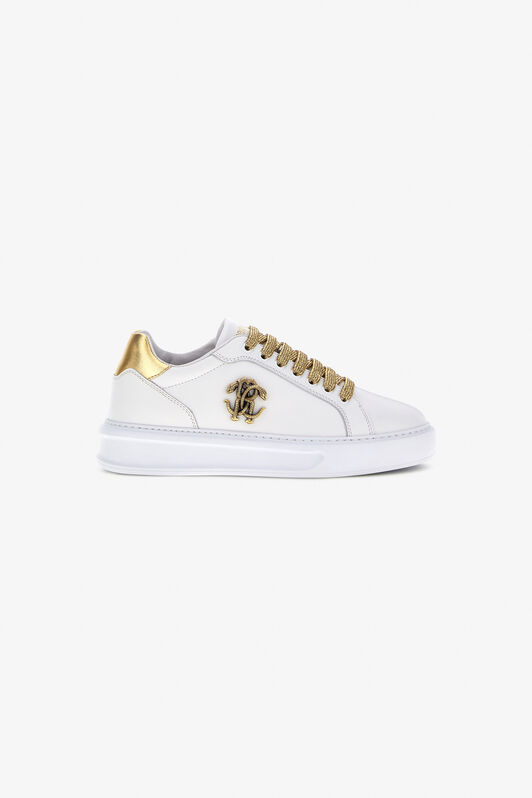 RC Sneakers con Monogram RC Bianco/Oro SKS036-PZB23