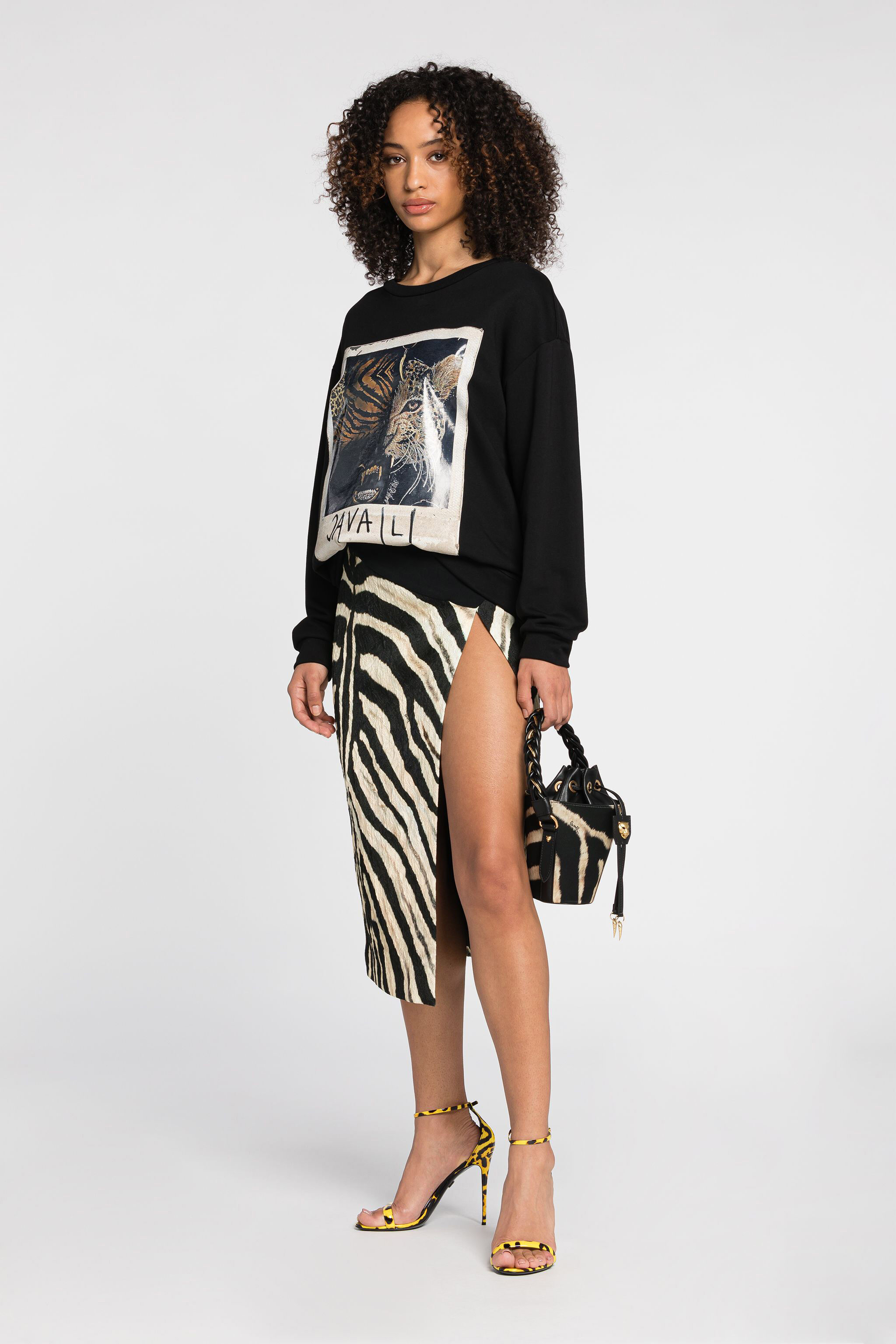 RC Animalier Photograph-Print Cotton Sweatshirt Black OQT66H-CF050