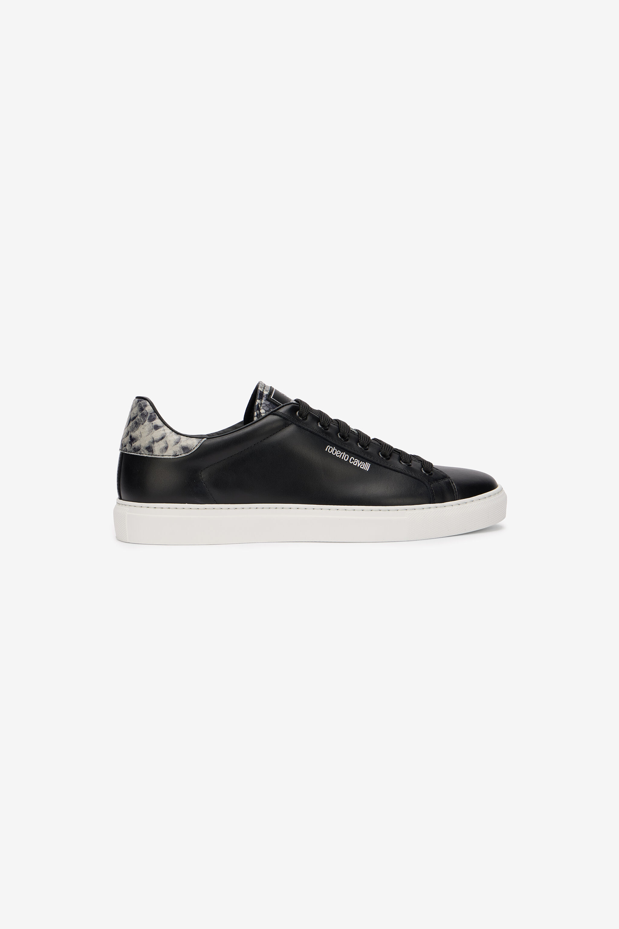 RC Zapatilla Negra de Piel con Detalle Efecto Serpiente RC Zapatilla Negra de Piel con Detalle Efecto Serpiente BLACK/ROCCIA SOS00A-PZ598