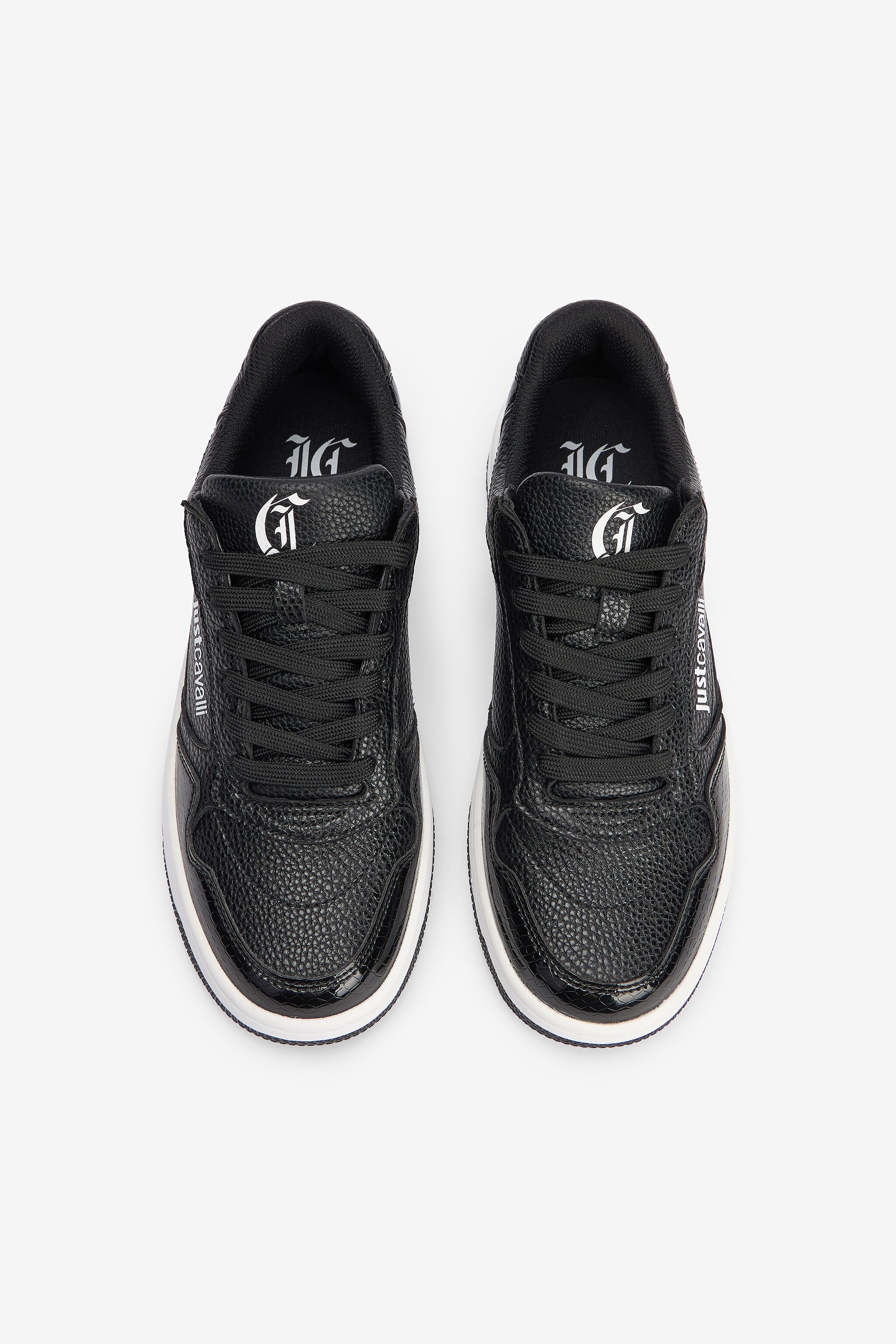 JC Sneaker in schwarzem, gehämmertem Effekt mit Logo 003+929 VFS085-VF613