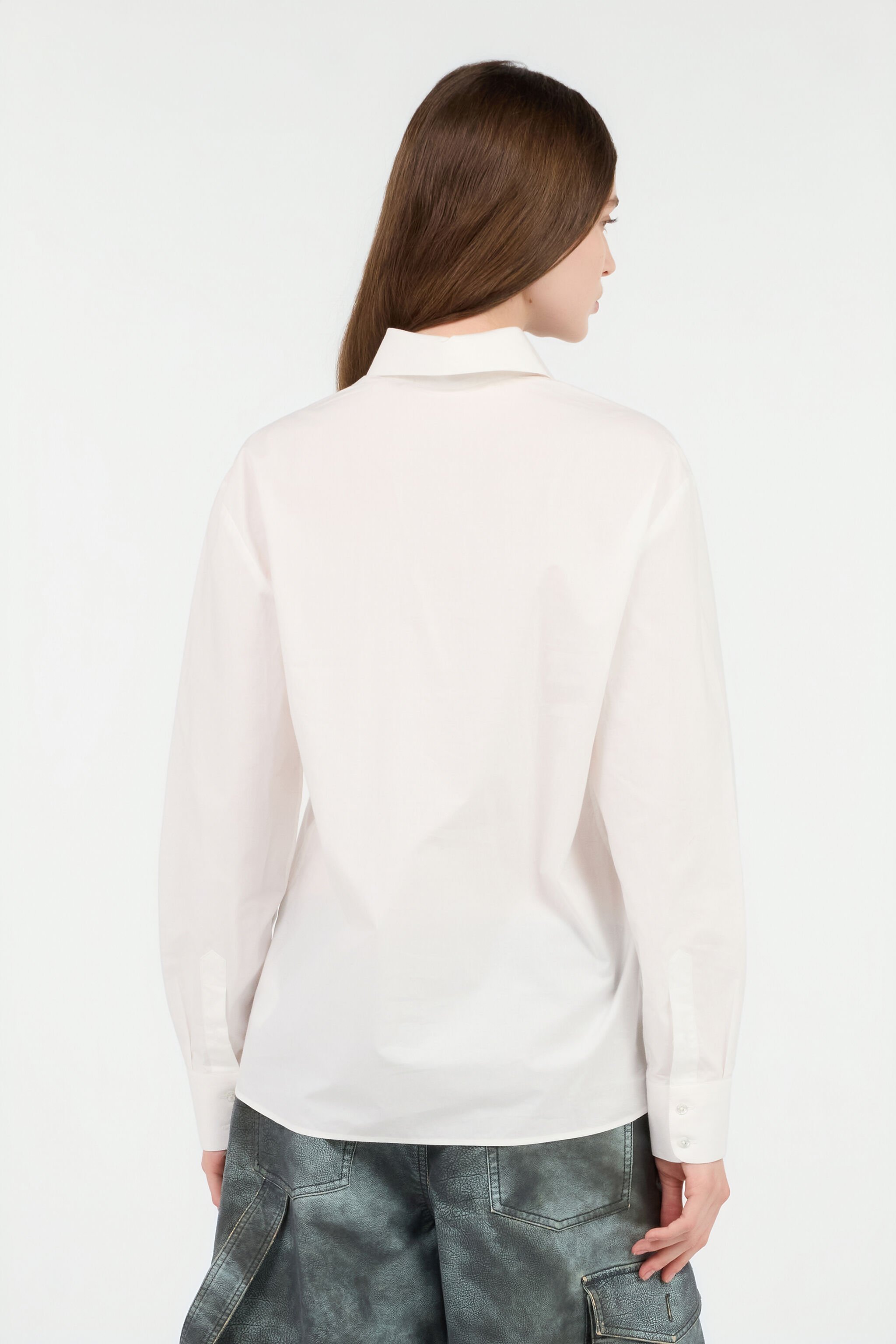 RC Camicia Bianca in Cotone con Monogram RC WHITE PST71U-SY010