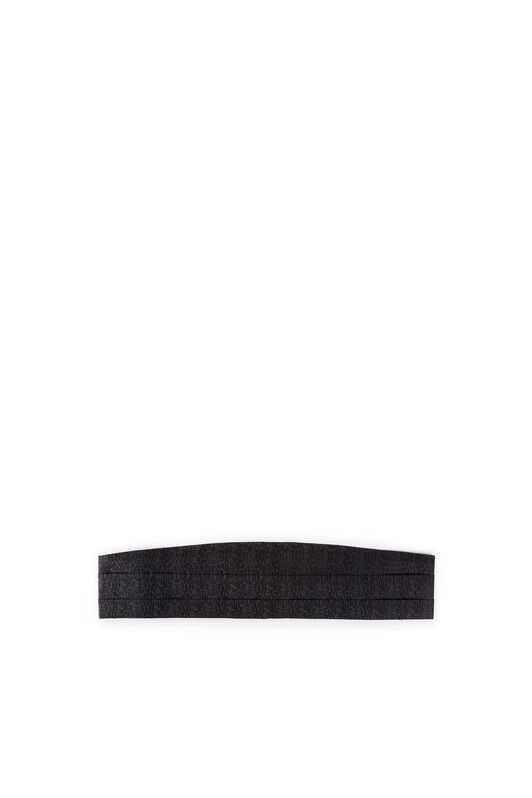 UG Leopard-Print Silk Cummerbund BLACK/GREY IYZ03V-SE110